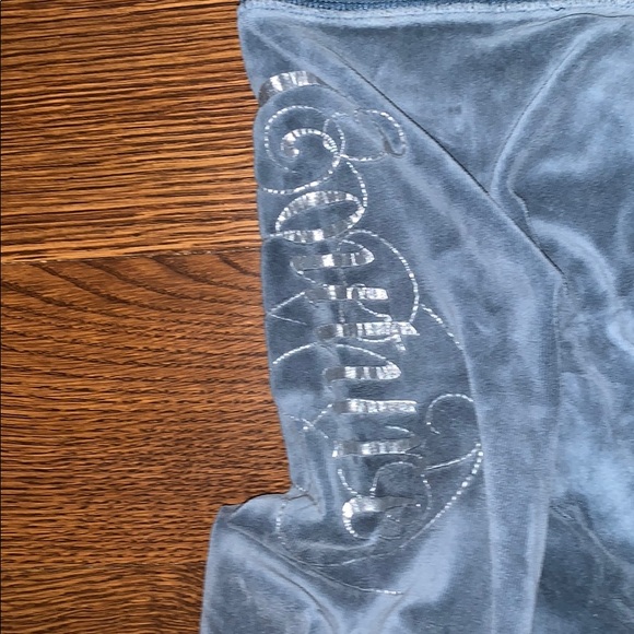 juicy couture teal velvet track pants - Picture 4 of 4